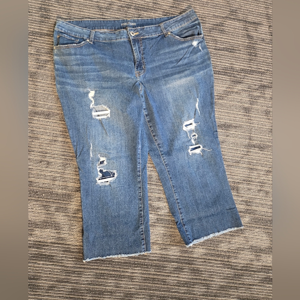 Maurices Crop Jeans - vanity distressed